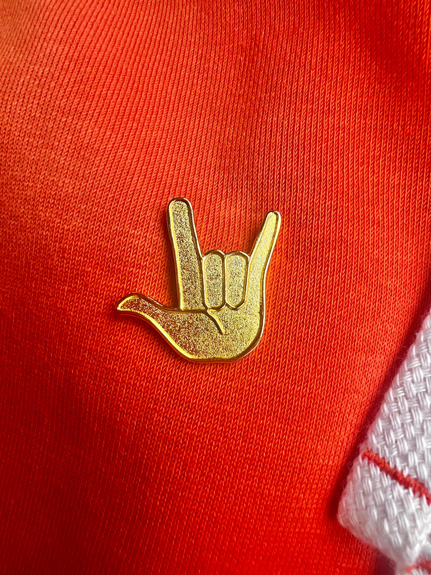 Emmet Is Love ASL I Love You Hand Sign Language Pin
