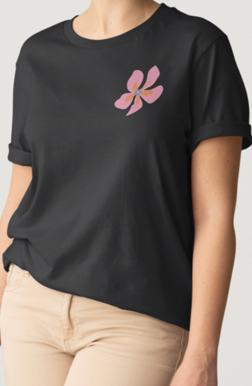 Emmet Is Love “Enough” Floral Graphic T-shirt