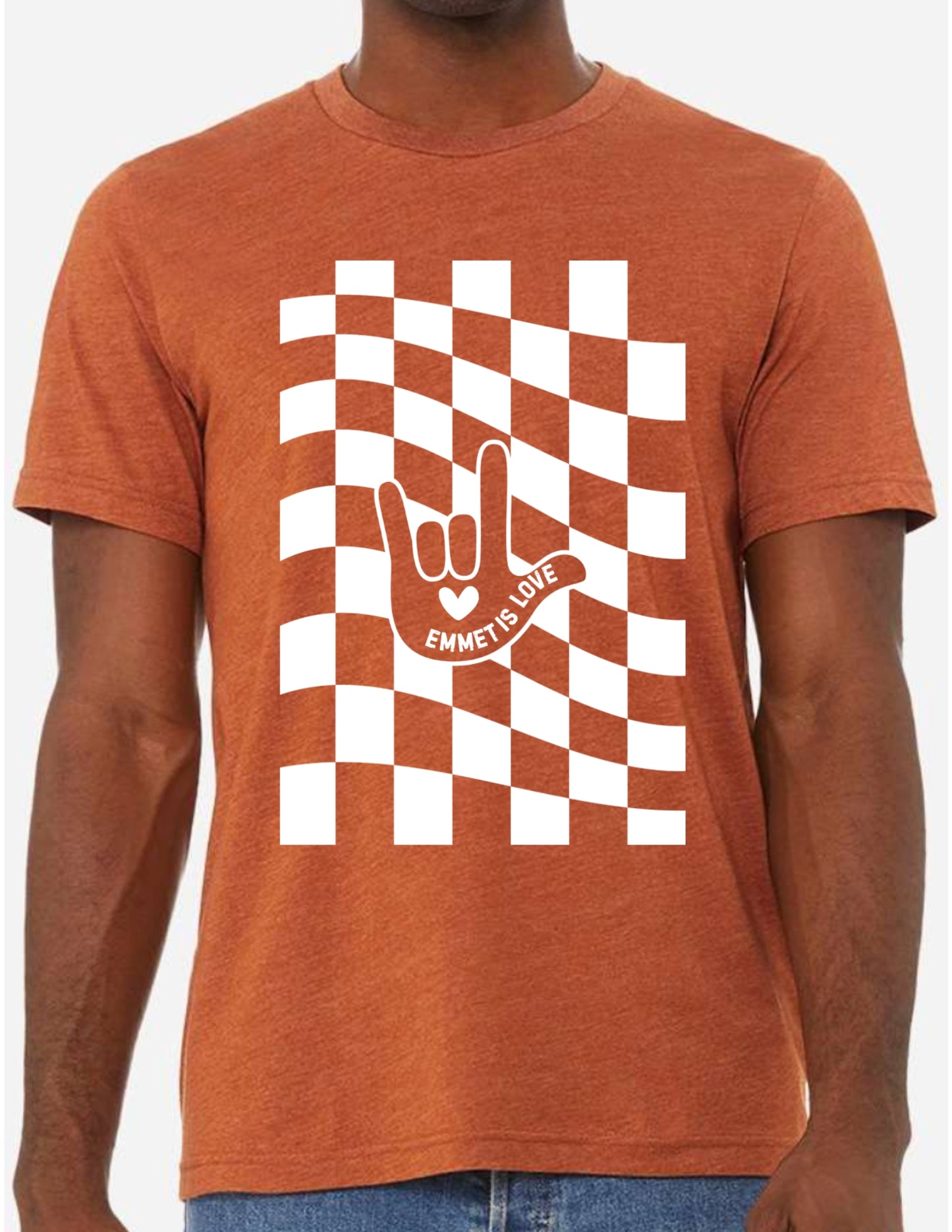 Emmet Is Love "Checkerboard" Graphic T-shirt