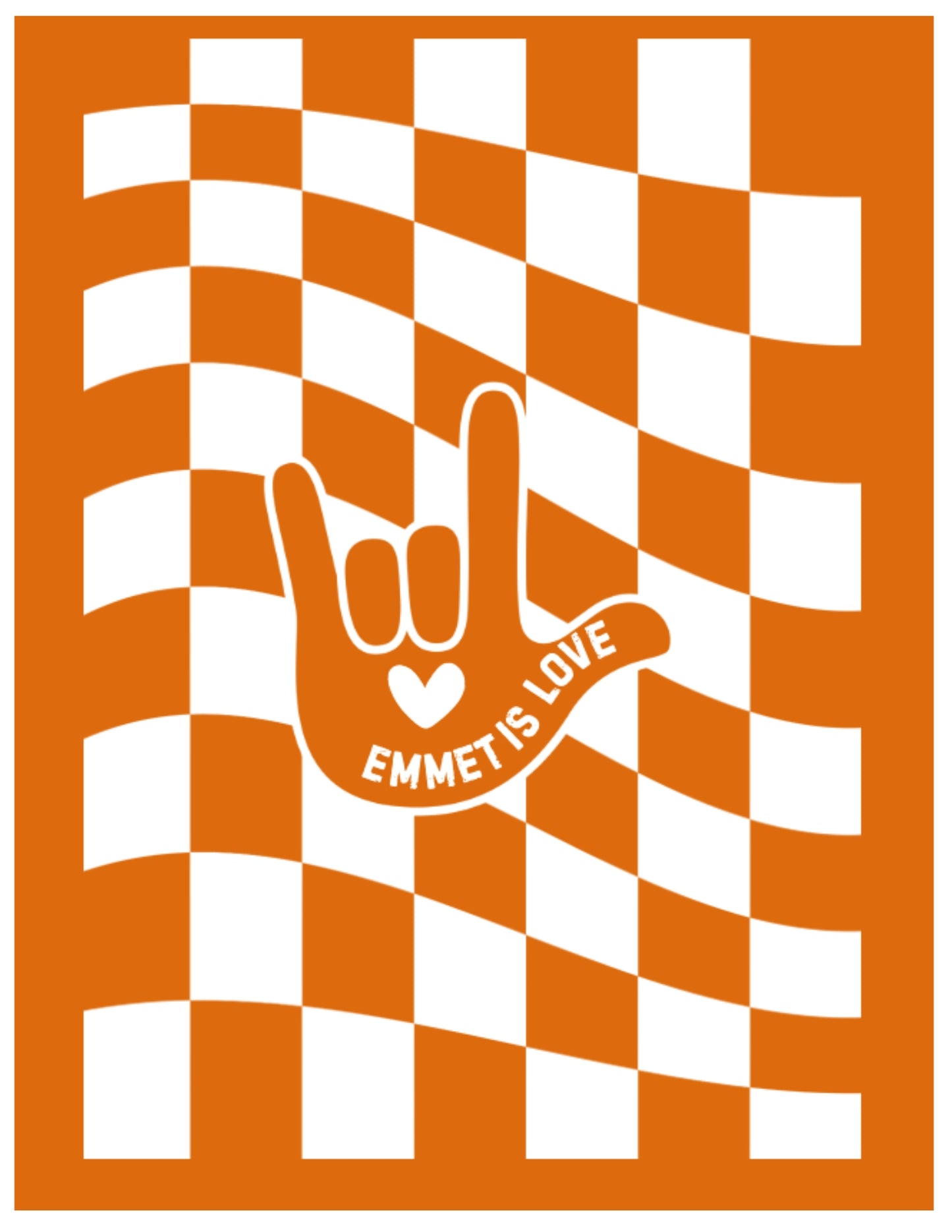 Emmet Is Love "Checkerboard" Graphic T-shirt