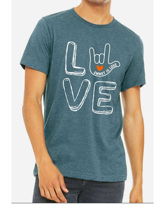 Emmet Is Love “L🤟VE” Graphic T-shirt