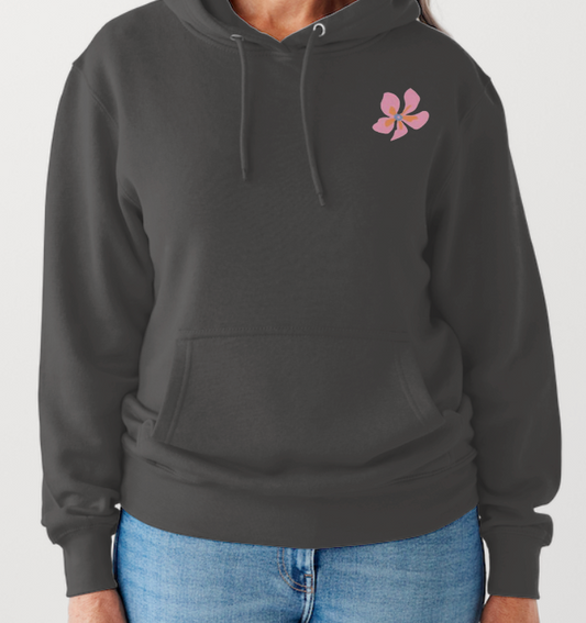 Emmet Is Love “Enough” Floral Graphic Hoodie