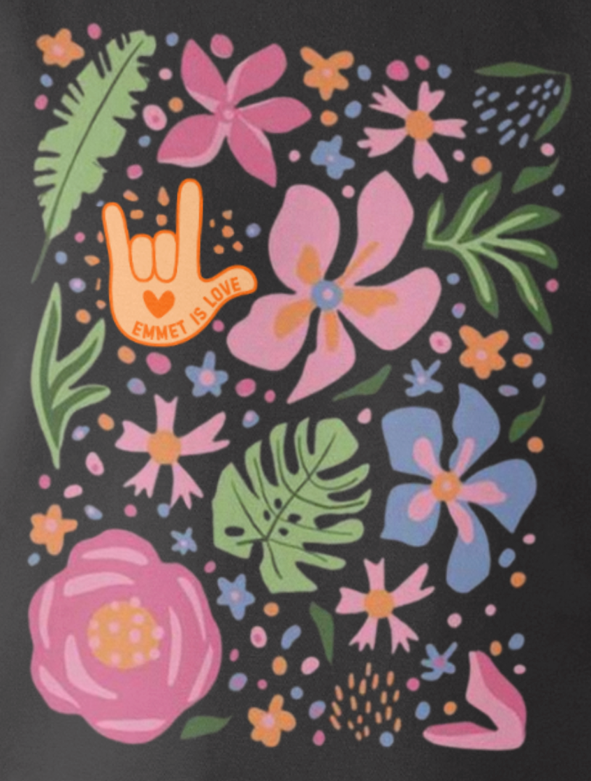 Emmet Is Love “Enough” Floral Graphic T-shirt